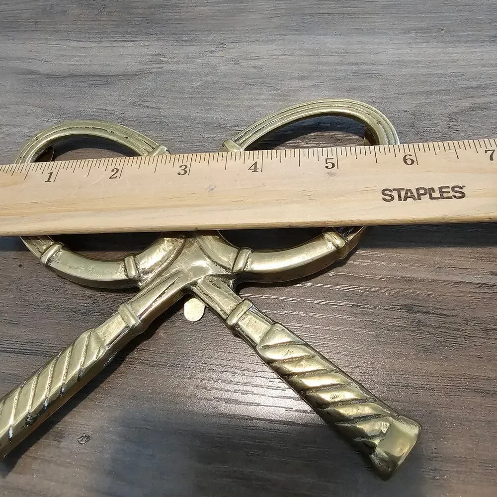 Vintage Solid Brass Double Tennis Racket Picture Frame MCM Classic Collectible